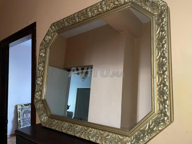 Miroir de salon en bois