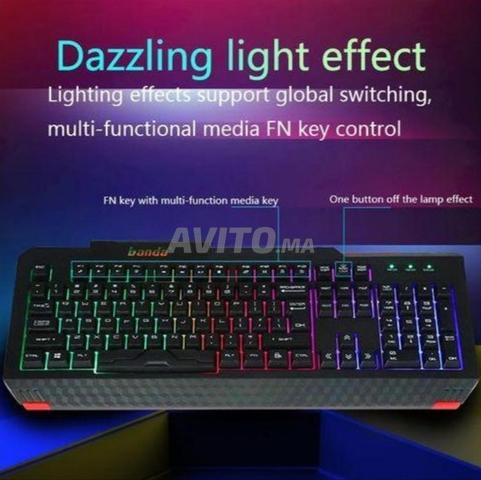 Clavier, souris, casque et tapis 4 pièces - 2