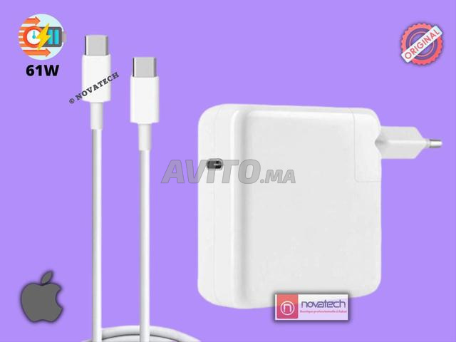 Chargeur PC Portable 61W pour Apple Macbook Type-C - 2