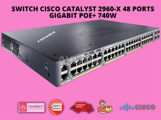 سويتش Cisco Catalyst 2960-X 48P جيجابت PoE 740 واط