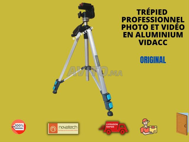 Trépied photo & vidéo VIDACC réglable jusqu'à 153cm