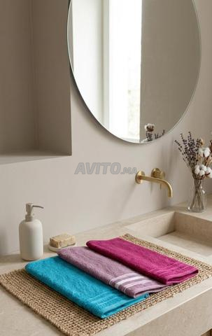 3 serviettes modernes en coton 70cm de long et 41cm de large