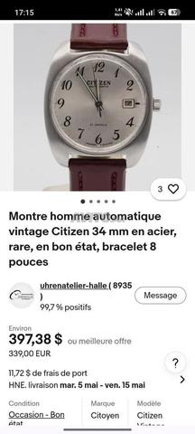 Citizen automatique marron - 2