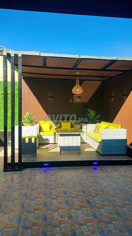 Pergola moderne en bois et métal - 2
