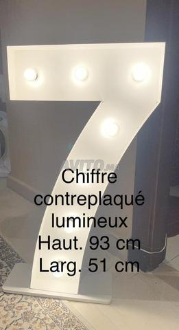 Chiffre lumineux en contreplaqué - 2