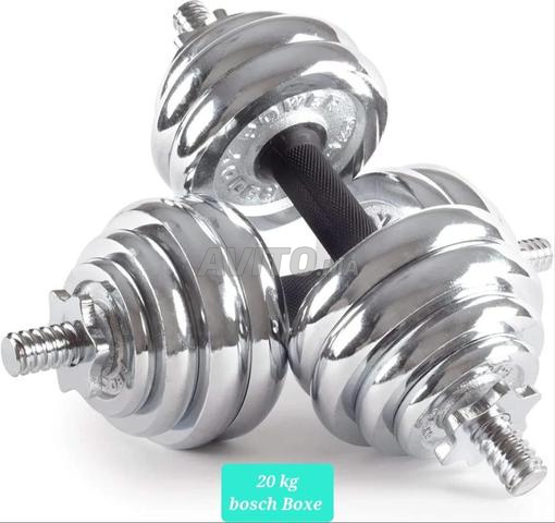 Haltères de musculation chromés 20kg - 2