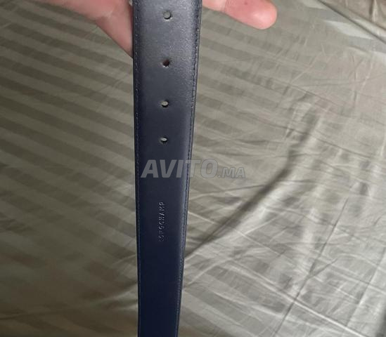 Ceinture Longchamp réversible noir/bleu taille 95 - 2