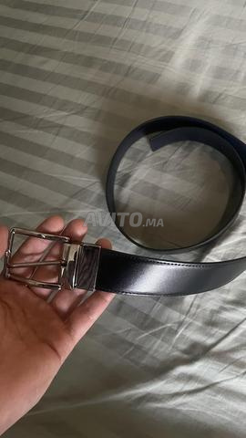 Ceinture Longchamp réversible noir/bleu taille 95
