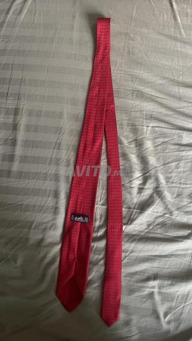 Cravate Hermès Façonnée H rouge - 2