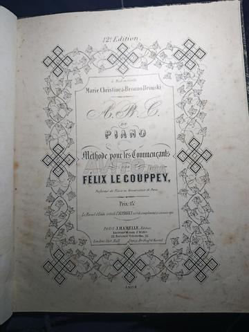 Livre de piano ancien 1870 - Le Couppey - 2