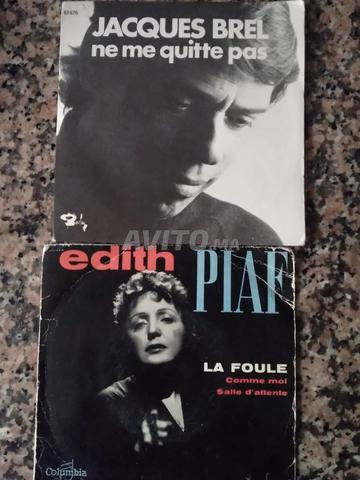 Disques vinyles Édith Piaf et Jacques Brel