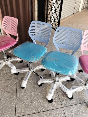 Chaise de bureau enfant réglable en rose/bleu - 2