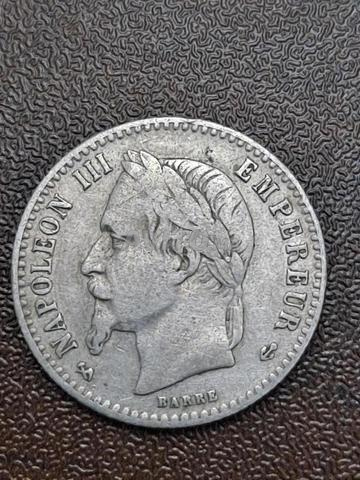 Pièce d'argent française rare 1865 - 2