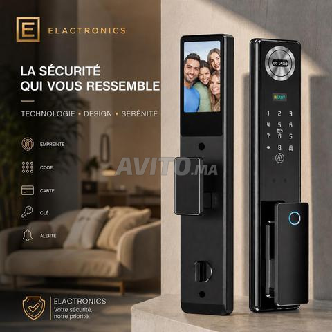 Serrure connectée Kénitra – Empreinte & Face ID - 2