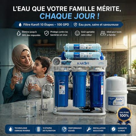 Filtre à eau Karofi 10 étapes – 100 GPD