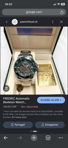 Montre Fredric Tourbillon originale de luxe