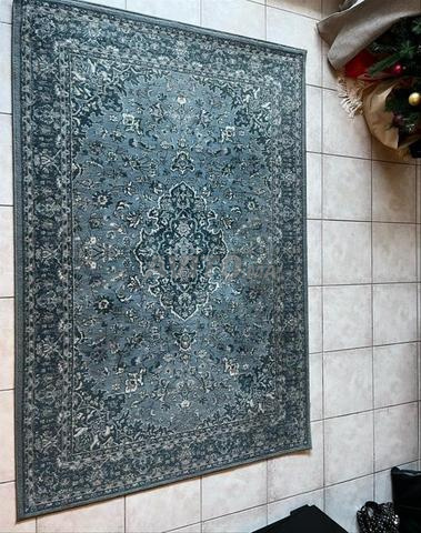 Tapis bleu motif arabesque - 2