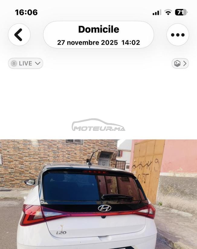 Hyundai i20 Essence Automatique 2022 à Casablanca