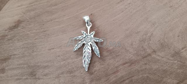 سلسلة وقلادة كبيرة من الفضة 925 - 2
