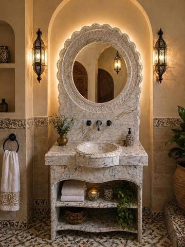 Lavabo en marbre Zaine - 2