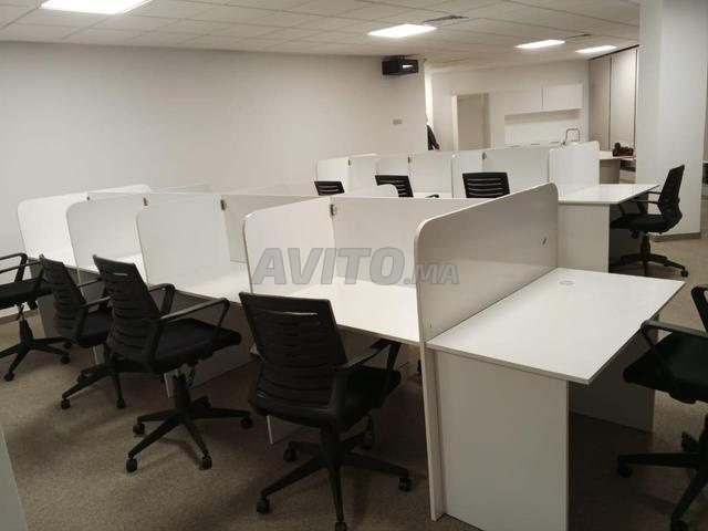 Bureau multipostes 2-4-6 places avec chaises