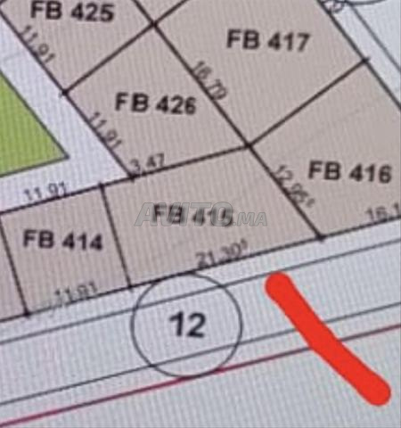 Terrain à vendre à kamouni 5000dh le mètre carré