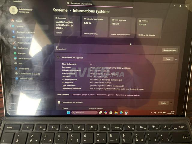 Laptop Surface Pro 7 i5-10th 256GB 8GB RAM - 2