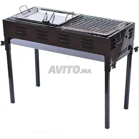 Barbecue à charbon portable et pliable pour jardin, pour grillades - 2