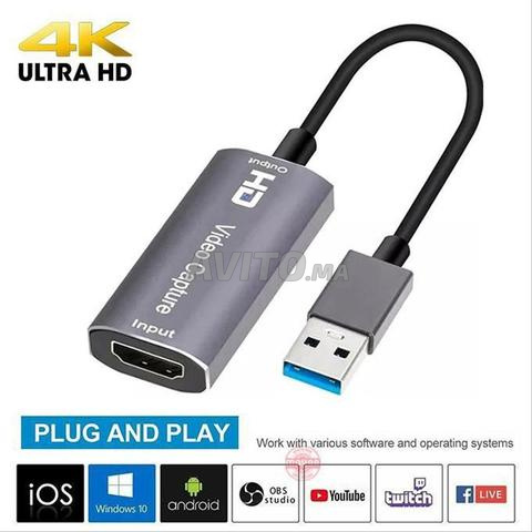 Capture vidéo HDMI USB HD 4K, HDMI vers USB 3.0