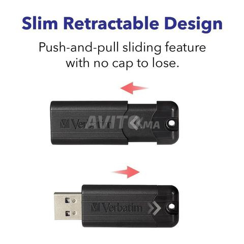 VERBATIM مفتاح USB PINSTRIPE 128 جيجابايت – أسود (49319) - 2