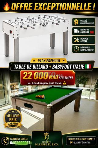 Offre Exceptionnelle billard et babyfoot