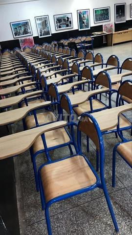 🪑📚 كرسي مدرسي شبه معدني مع مكتب