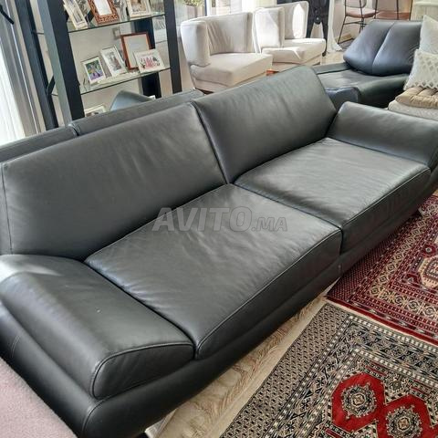 Salon cuir moderne 3 pièces