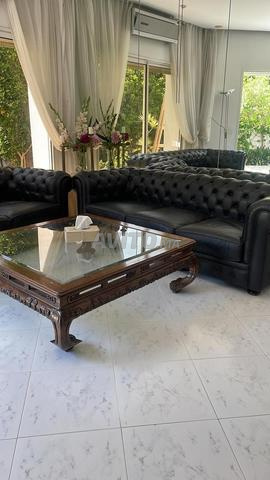 Salon anglais Chesterfield en cuir authentique - 2