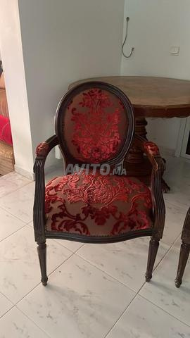2 magnifiques fauteuils en velours rouge - 2
