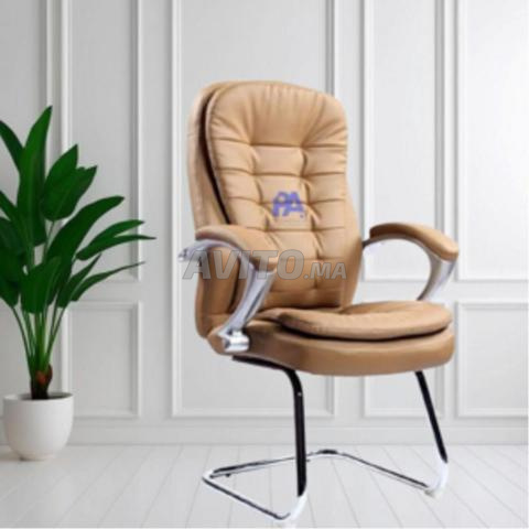 Chaise visiteur en simili cuir fabrication d'usine - 2