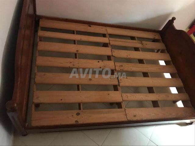 🛏️ Lit deux places 140x190 bois solide à prix raisonnable - 2