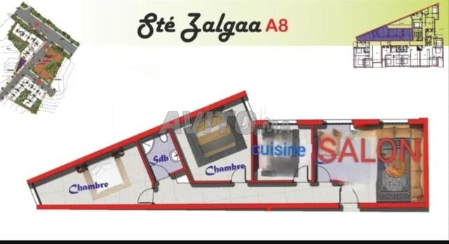 T3 NEUF 77m² Vue dégagée 5e étage Route de Rabat