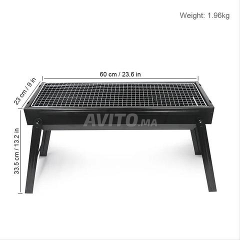 Gril de barbecue portable pliable au charbon de bois