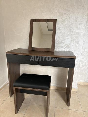 Coiffeuse avec miroir et tabouret - 2