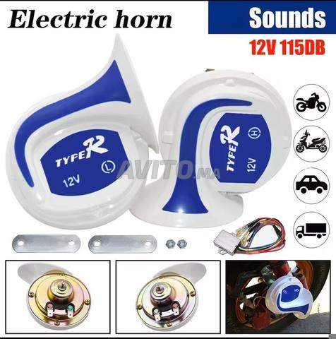 Klaxon Type R Original 12V Son Fort pour Vélos et Voitures - 2