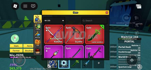 Blox Fruits riche Lvl 2652 bcp perms et V4 - 2