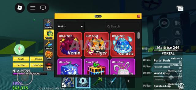 Blox Fruits riche Lvl 2652 bcp perms et V4