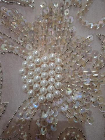 Robe de soirée perlée. - 2