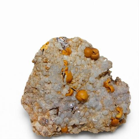 Wulfénite sur Quartz (taille main) - 2