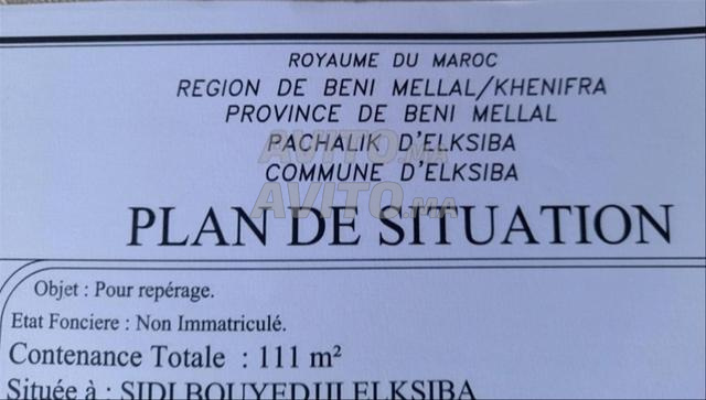 Terrain à vendre à Sidi bouyedjji à El ksiba, 111 m2 - 2