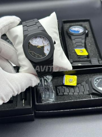 Montre homme tendance en carbone matte - 2