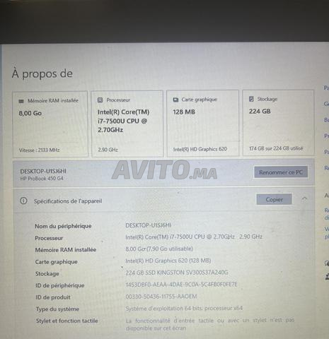 PC HP ProBook 450 G4 i7 7ème génération