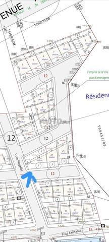 Terrain villa 3 façades 312m2 titré à Californie