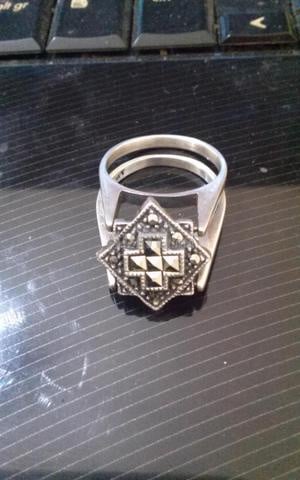 Bague vintage deux faces 925MT